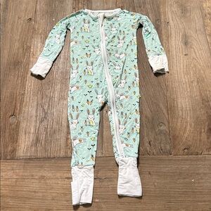 Little Sleepies Mint Bunny Baby Outfit